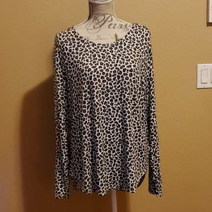Old Navy Cheetah print lightweight sweater tunic size XL